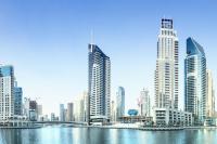 Nespecifikovaný výhled na destinaci Dubaj nebo výhled na město při pohledu z apartmánu