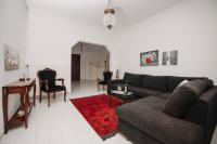 A seating area at Mythic House