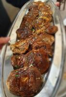a tray with a bunch of food on it at Albergo Ristorante Terme in Acquasanta Terme