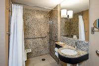 a bathroom with a sink and a shower at Crowne Plaza Chicago O'Hare Hotel & Conference Center by IHG in Rosemont