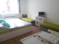 Postel nebo postele na pokoji v ubytování Apartmány Karlštejn