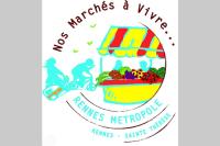 un logo pour un restaurant avec une salade de fruits et un parapluie dans l&#39;établissement Le Lagon, studio cosy lumineux - proche gare, à Rennes