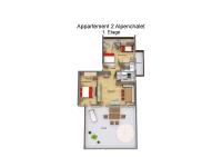Plán poschodí v ubytovaní Angerer Alpine Suiten und Familienappartements Tirol