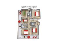 Plán poschodí v ubytovaní Angerer Alpine Suiten und Familienappartements Tirol