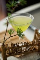 a drink in a bowl on a table at Zen and Pine Resort in Shuili