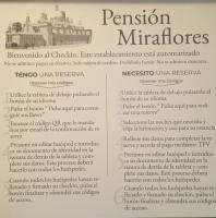 Půdorys ubytování PENSION MIRAFLORES