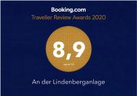 a poster for a travel review awards with a gold circle at &quot;An der Lindenberganlage&quot; in Melsungen