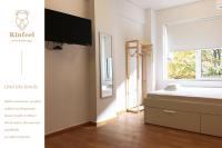 Televízia a/alebo spoločenská miestnosť v ubytovaní Economy apartment B2 low budget