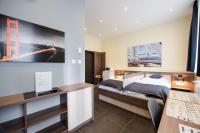 Posteľ alebo postele v izbe v ubytovaní Apartments Danube