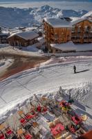 an aerial view of a ski resort in the snow at Hôtel Le Sherpa Val Thorens in Val Thorens