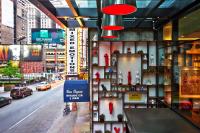 a store with a view of a city street at citizenM New York Times Square in New York
