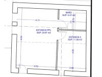 The floor plan of Pedra da Lan - una casita de piedra