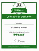 Certifikát, hodnocení, plakát nebo jiný dokument vystavený v ubytování Guest House Old Plovdiv
