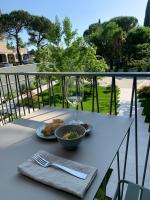 A balcony or terrace at HT Hotel Trieste