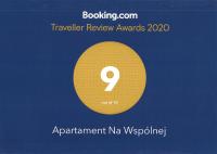 Certifikát, ocenenie alebo iný dokument vystavený v ubytovaní Apartament Na Wspólnej