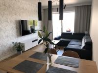 Televízia a/alebo spoločenská miestnosť v ubytovaní Apartament Opieszyn 16