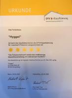 Certifikát, hodnocení, plakát nebo jiný dokument vystavený v ubytování Chalet BERGSUCHT in Ruhpolding Bayern, Traumlage am sonnigen Südhang, kostenlose Parkplätze, schnelles WLAN, ruhige Sackgasse, NETFLIX inklusive