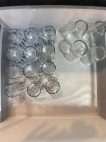 a bunch of wine glasses sitting in a drawer at Apartmento Apartaclub La Barrosa 223 in Chiclana de la Frontera