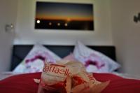 Łóżko lub łóżka w pokoju w obiekcie Appartement Spath