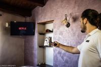 Televízia a/alebo spoločenská miestnosť v ubytovaní B&B al centro storico