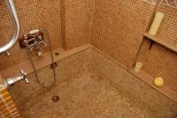 A bathroom at Castell de Riudabella