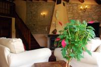 A seating area at Castell de Riudabella