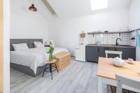 Postel nebo postele na pokoji v ubytování Babyky apartmány