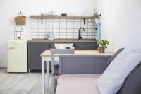 Kuchyň nebo kuchyňský kout v ubytování Babyky apartmány