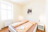 Posteľ alebo postele v izbe v ubytovaní Ferienwohnung Klangturm im Zentrum