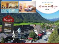 a collage of pictures of a hotel and a resort at Hotel Klosterhotel Ludwig der Bayer in Ettal