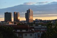 Nespecifikovaný výhled na destinaci Bratislava nebo výhled na město při pohledu z hotelu