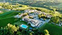 una vista aérea de una gran finca con una mansión en Relais Le Betulle, en Conegliano