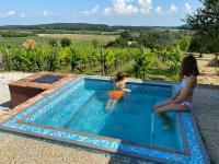 The swimming pool at or close to Pécsely apartman