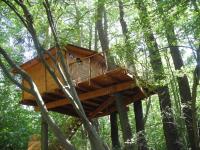 Půdorys ubytování Treehouse v Brdech