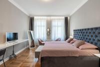 Posteľ alebo postele v izbe v ubytovaní Luxury Peitho Residence