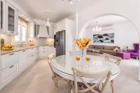 A kitchen or kitchenette at Panos Villa Sunset View