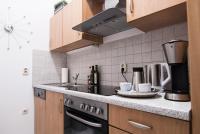 Kuchyň nebo kuchyňský kout v ubytování KLASSIK Design-Luxus-Apartment, Nahe Marktplatz