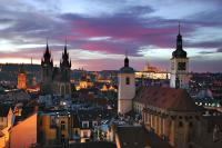 Nespecifikovaný výhled na destinaci Praha nebo výhled na město při pohledu z hotelu
