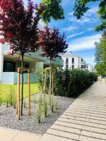 Vonkajšia záhrada v ubytovaní Apartament Pastelovy