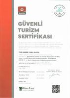 Certifikát, hodnocení, plakát nebo jiný dokument vystavený v ubytování The Green Park Sivas