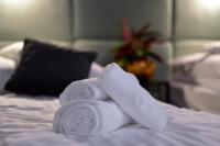 Posteľ alebo postele v izbe v ubytovaní Candy Apartments Warszawa
