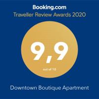 Certifikát, ocenenie alebo iný dokument vystavený v ubytovaní Downtown Boutique Apartment