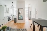 A kitchen or kitchenette at easy flat Margareten Apartments
