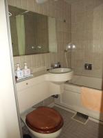 a bathroom with a toilet and a sink and a tub at Guesthouse Sakuya in Fujikawaguchiko