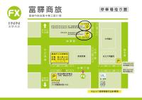 a map of a parking lot in an asian city at FX INN Kaohsiung Zhonghua Road Branch in Kaohsiung