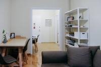 A seating area at Newly Renovated Athenian Apt with Balcony