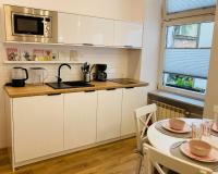 Kuchyňa alebo kuchynka v ubytovaní Duo 1 Debniki Apartment