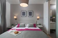Posteľ alebo postele v izbe v ubytovaní Apartment Rabac 19