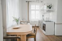 Kuchyň nebo kuchyňský kout v ubytování Apartmány Natálie