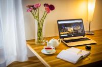 TV a/nebo společenská místnost v ubytování Bellevue Hotel Benešov